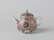 Teapot with lotus scrolls and flower roundels