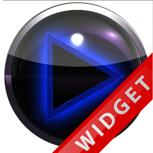 Poweramp Widget Blue Glow logo