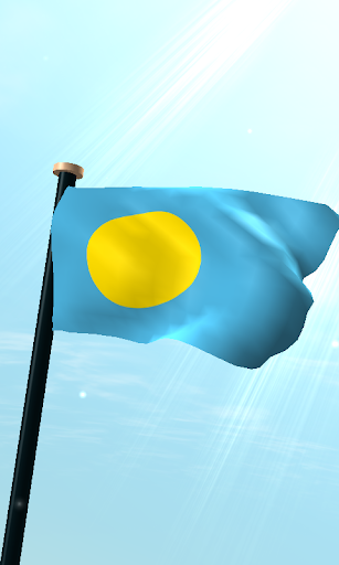 Palau Flag 3D Free Wallpaper