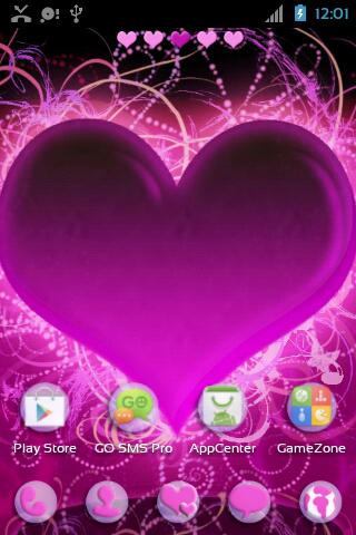 GO Launcher EX Themes Hearts