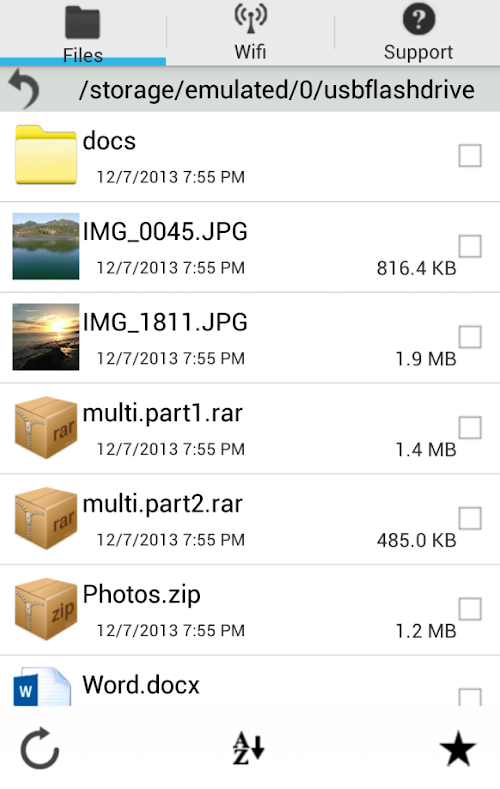Android application USB Flash Drive &amp; FileTransfer screenshort