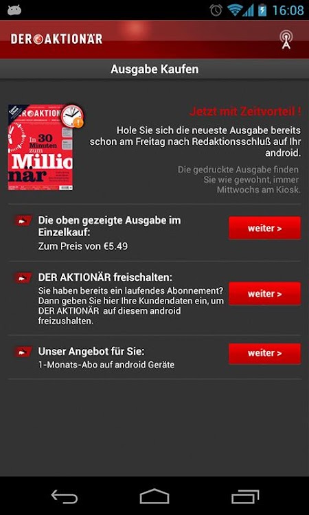 Der Aktionar Borsenmagazin Android Apps Appagg