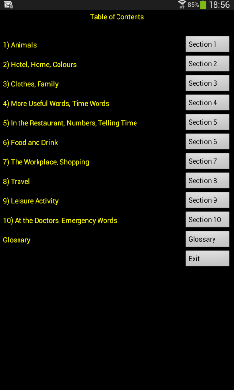 Linkword Spanish SA Complete Screen 1