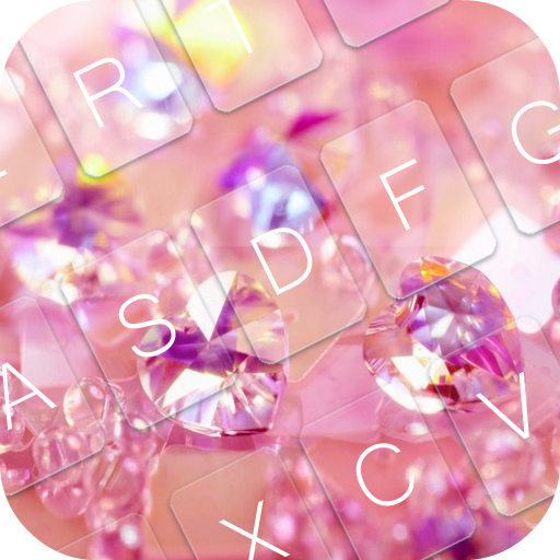 Pink Diamond Keyboard Theme 個人化 App LOGO-APP開箱王