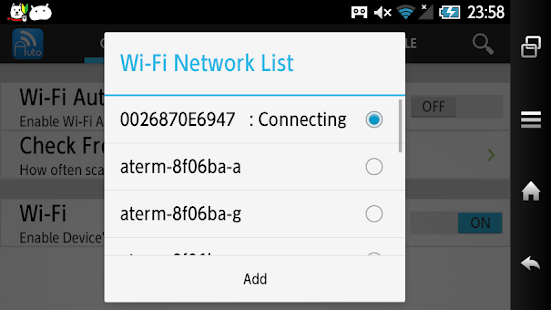 WiFi auto-connect switch Screenshots 1
