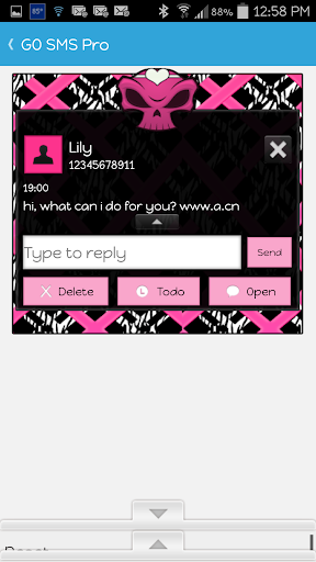 【免費個人化App】GO SMS - Love Skulls 5-APP點子