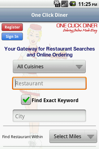 ONE CLICK DINER