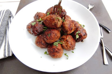 Raspberry Balsamic Chicken Meatballs