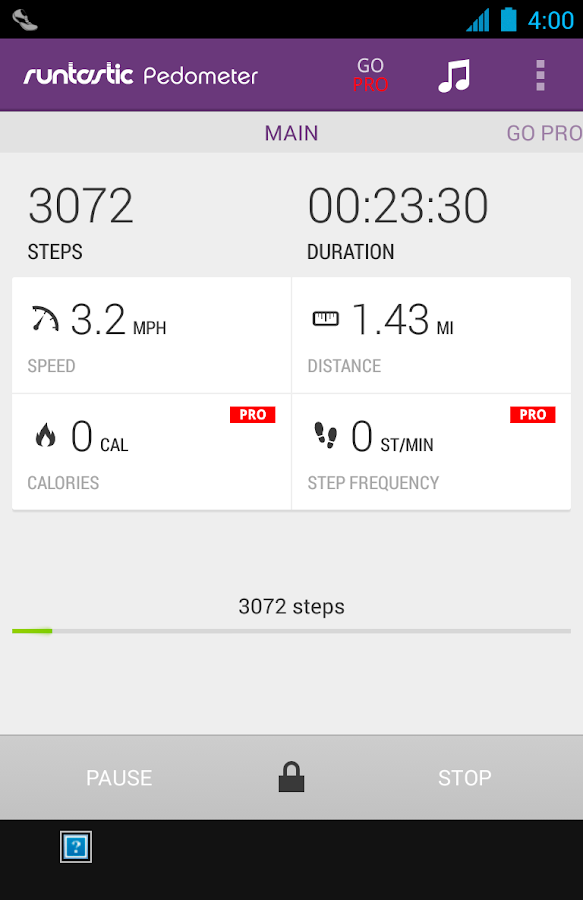    Runtastic Pedometer Step Count- screenshot  