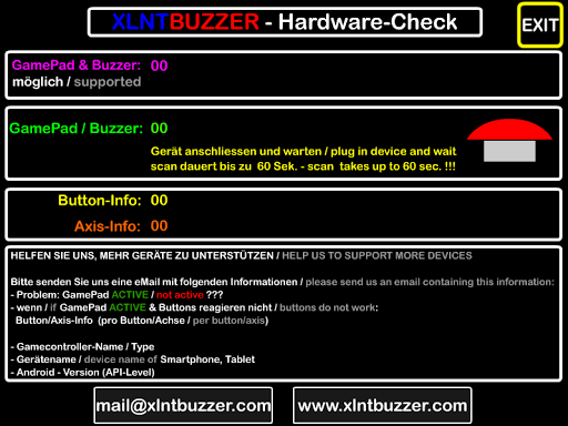 XLNTbuzzer Gamepad Test Buzzer