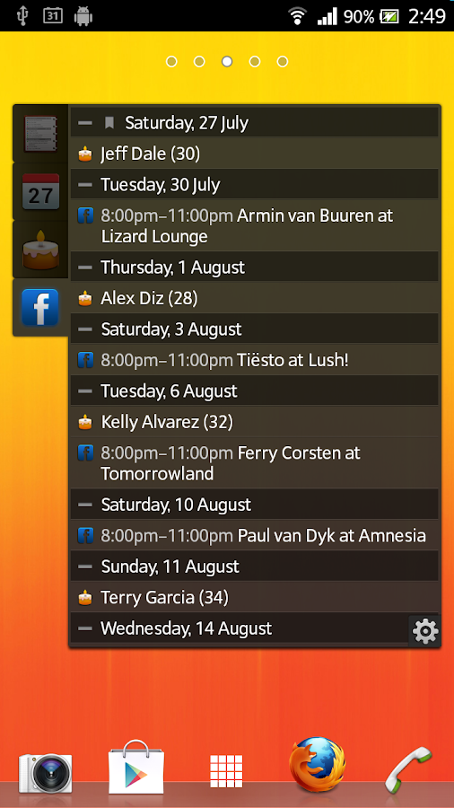    All-in-One Agenda widget- screenshot  