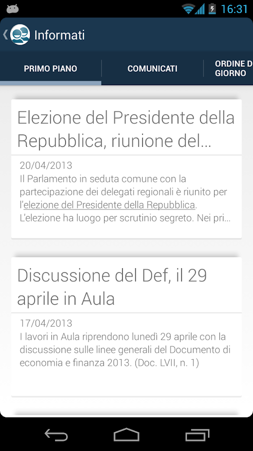    In Camera - Politica italiana- screenshot  