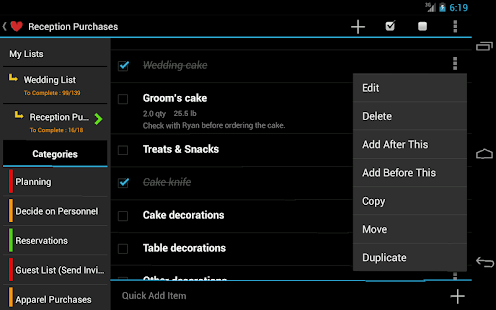 Download Wedding List - FREE APK for Android