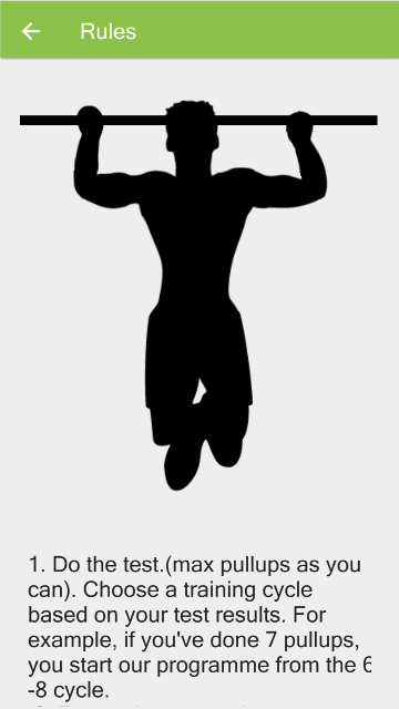 50 Pullups. Be Stronger Screen 2