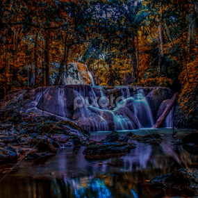 OENESU waterfall by Balawelin Art - Landscapes Waterscapes