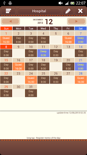 Shift Calendar