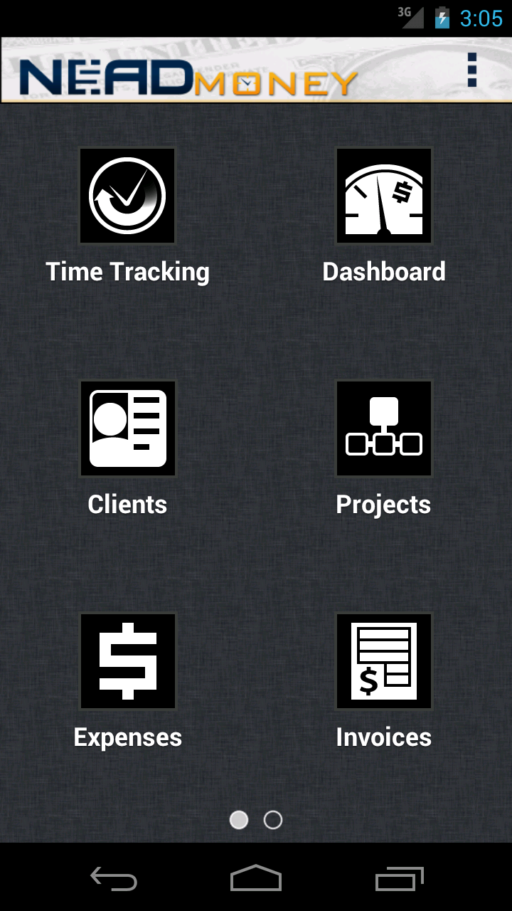 Android application Nead Money Pro for FreshBooks screenshort