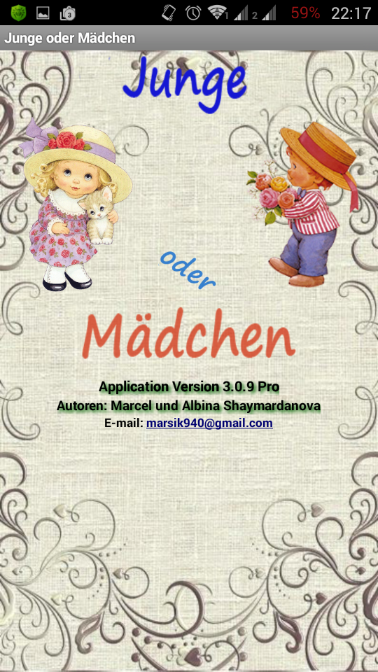 Android application Boy or Girl Pro screenshort