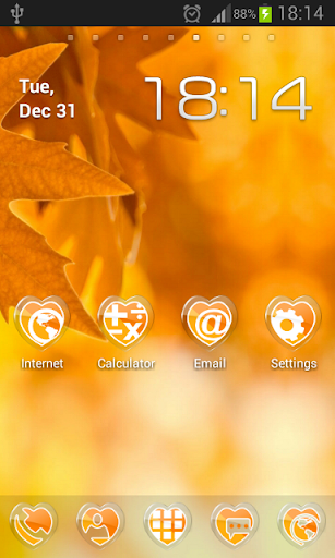 Autumn Love GO Launcher Theme