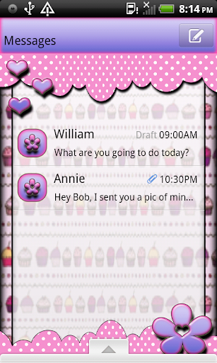 CupCakeQT2 GO SMS THEME