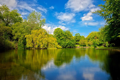 Saint Stephen's Green Park in Dublin, Ireland. 