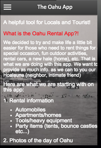 Oahu Rental App