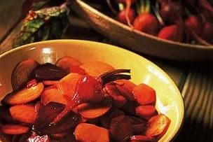 Roasted Red and Yellow Beets with Balsamic Glaze