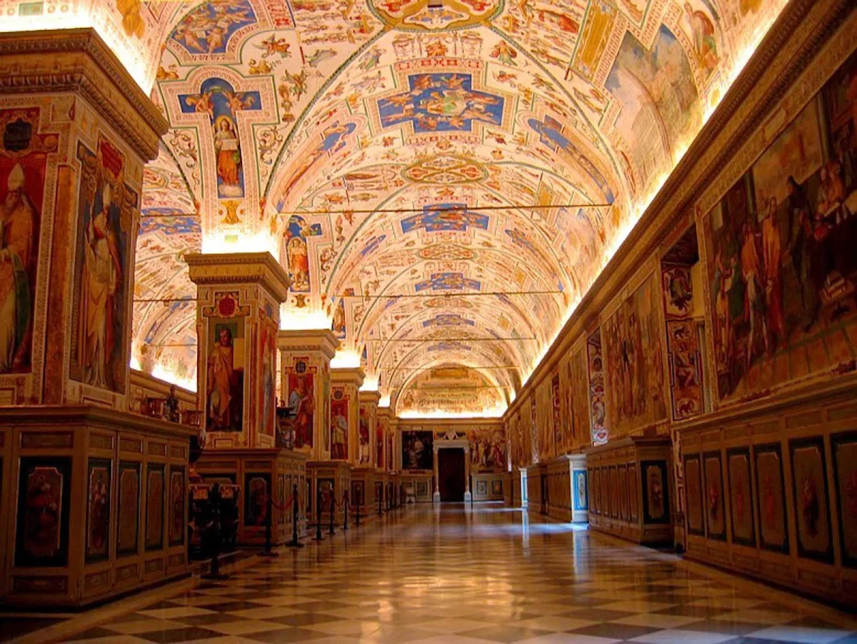 Vatican-Museum-Library-Rome - Inside the Vatican Museum Library.  