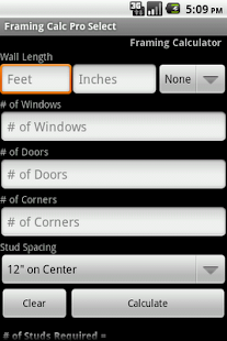 Lastest Wall Framing Calc Pro Select APK for Android