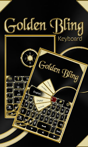 Golden Bling Keyboard
