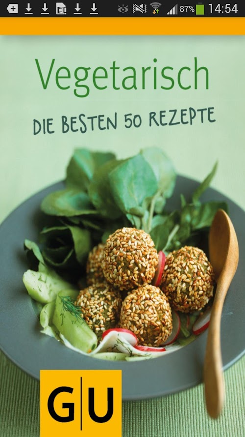 Android application Vegetarische Rezepte screenshort