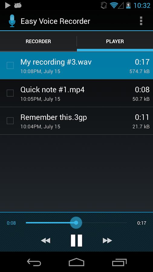 Easy Voice Recorder - screenshot