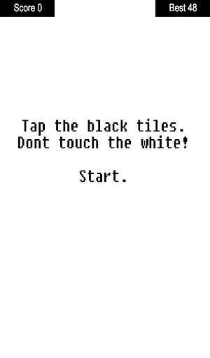 Tap the black tiles