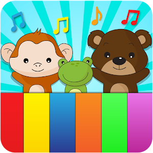 Animal sounds piano for kids logo