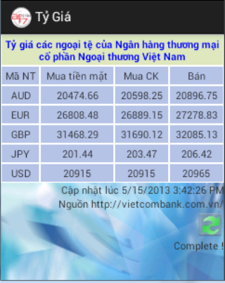 Tỷ Giá Ngoại Tệ