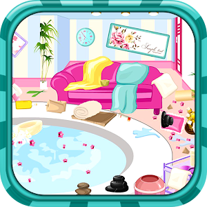 Clean up spa salon logo