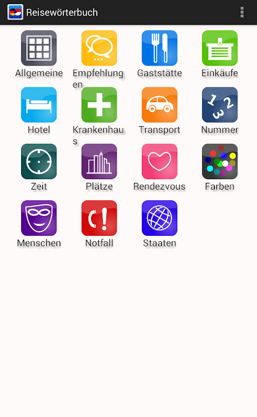 Android application Tschechisch Reise Wörterbuch V screenshort