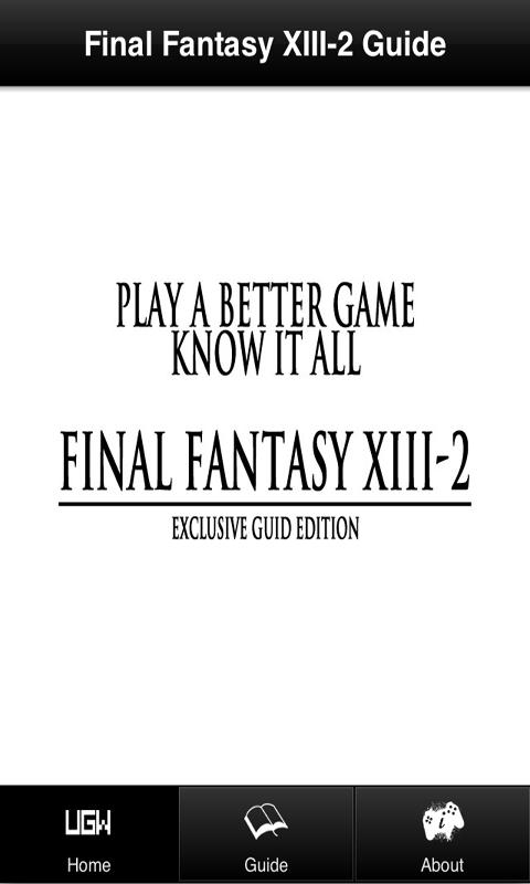 Android application Guide - Final Fantasy XIII 2 screenshort