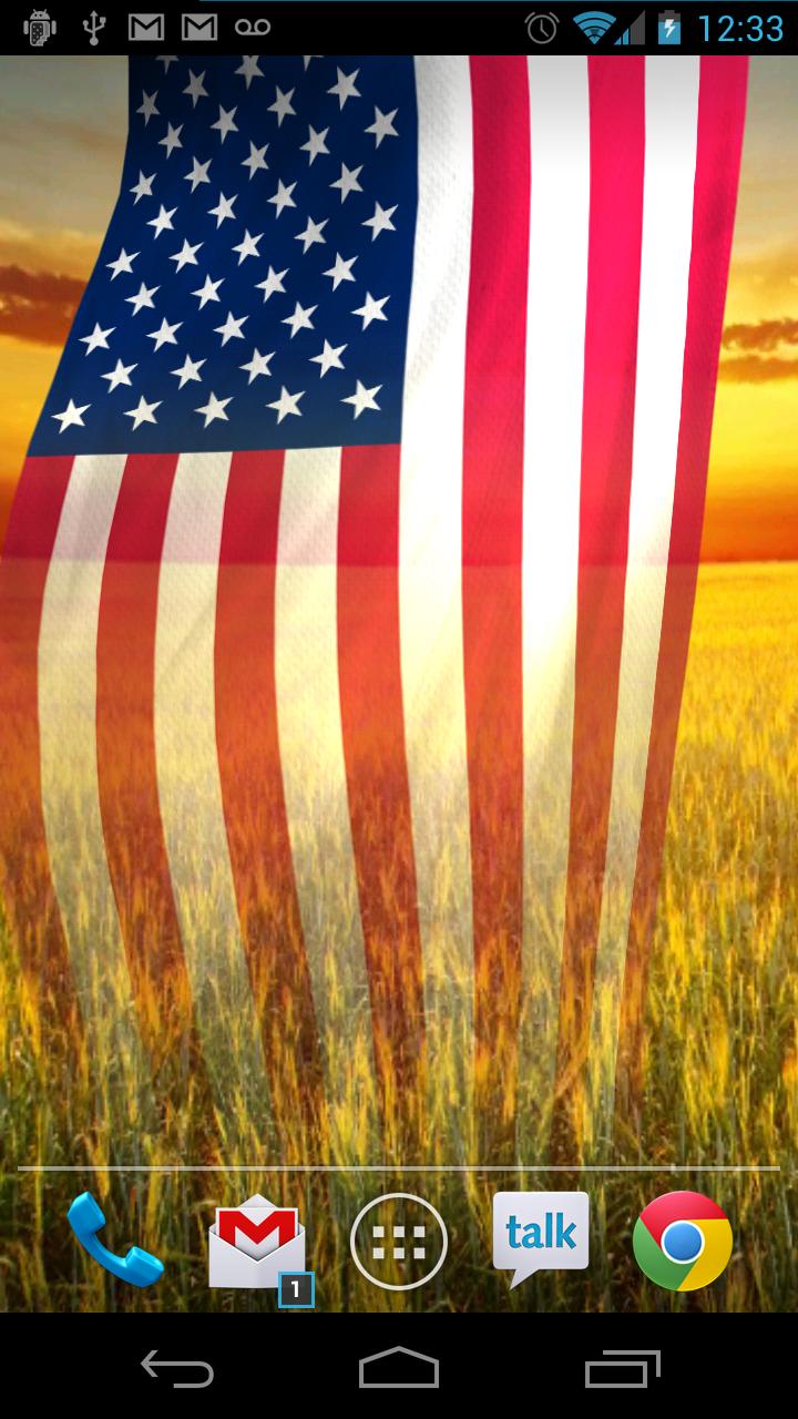 NA Flags Live Wallpaper Screen 1