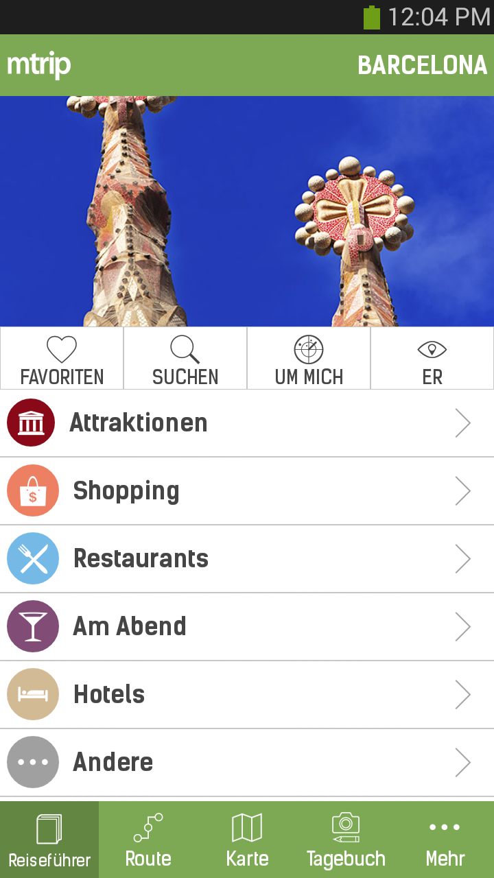 Android application Barcelona Travel Guide – mTrip screenshort