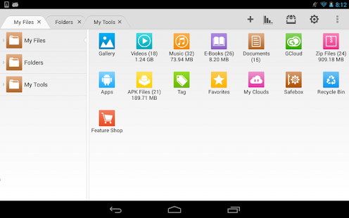 File Expert HD with Clouds - screenshot thumbnail
