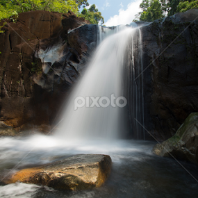 Sekayu Waterfall by Soh Teck Swee - Landscapes Waterscapes