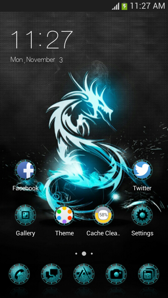 Android application Magical theme: Abstract Dragon with Dark Cool Icon screenshort