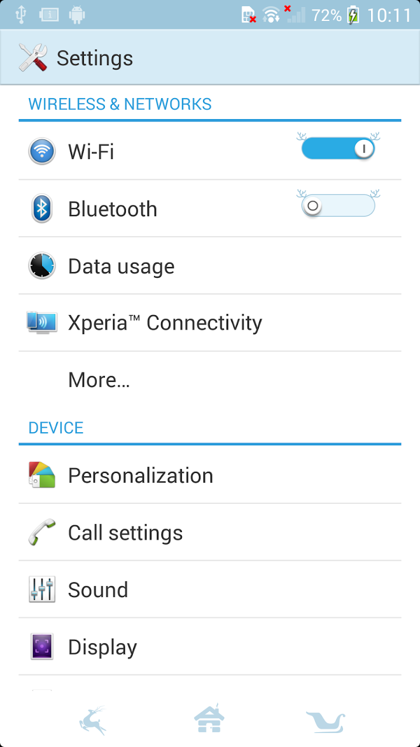 XPERIA™ Winter Snow Theme Screen 3