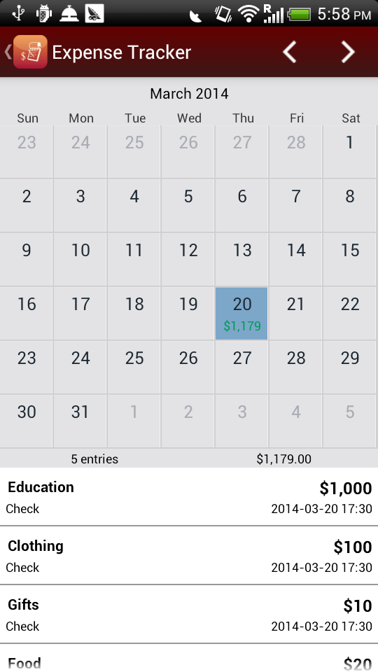 Expense Tracker(Paid) Screen 3