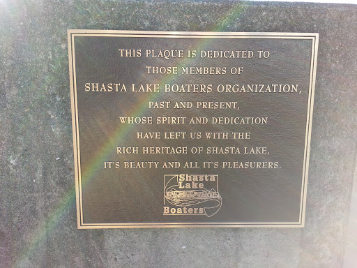 Shasta Lake Boater Plaque. 