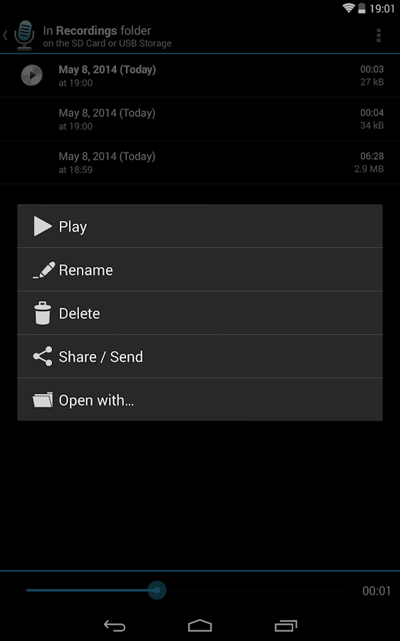 Hi-Q MP3 Voice Recorder (Full) - screenshot