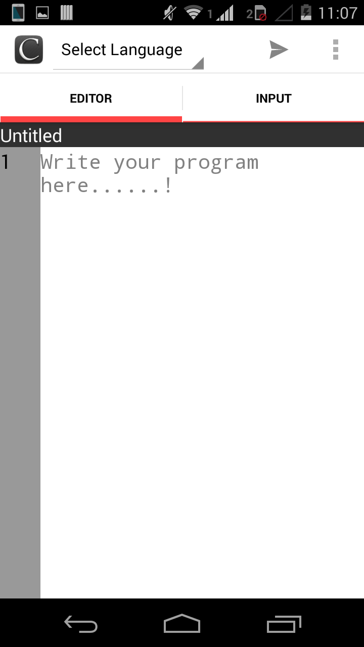 Android application Online Compiler screenshort