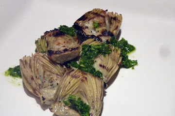 Grilled Baby Artichokes with Mint Chimichurri 