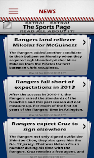 Baseball Pocket Sked - Rangers Screenshots 8